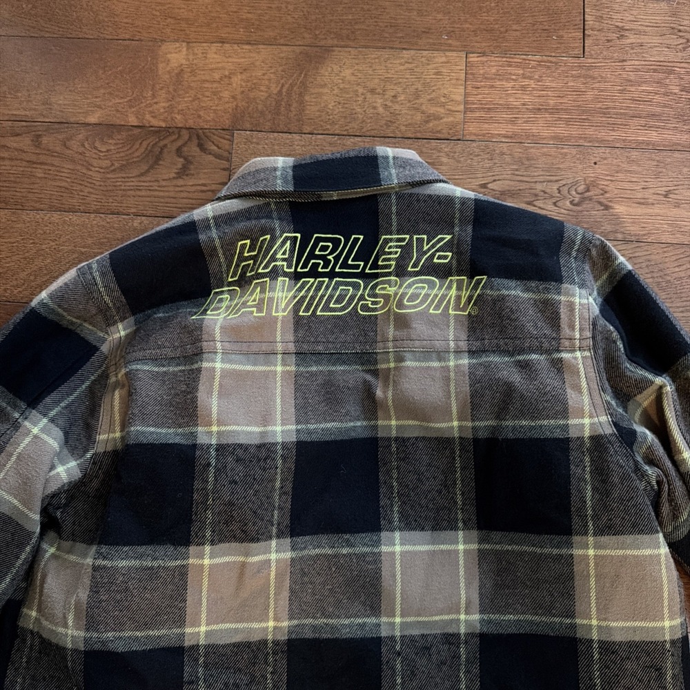 NEW Harley Davidson Insulated Plaid Flannel Shirt Jacket Quilted Women's Medium